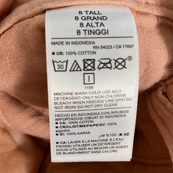 NWT Old Navy High-Waisted Slouchy Cropped Tapered Workwear Pants Coastal 8 TALL - Picture 6 of 9